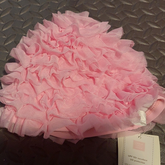 3 piece Pink Ruffled Swim Set - Picture 2 of 6